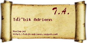 Tóbik Adrienn névjegykártya